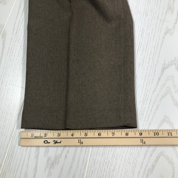 Vintage Levis Action Slacks Pants Men 36x29 Brown 100% Dacron Polyester Retro - Picture 7 of 13